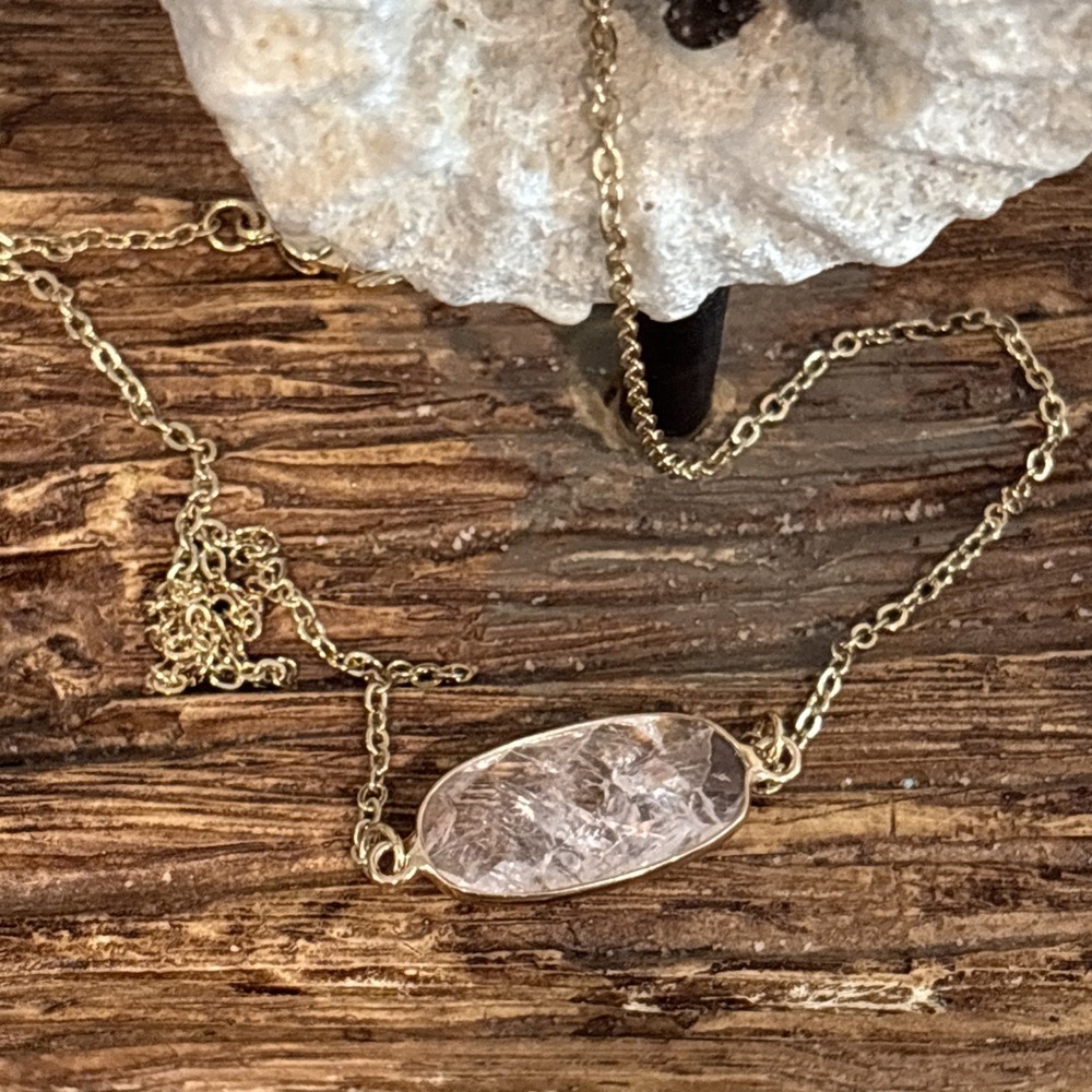 New 16 18" Gold Tone Stone Choker Necklace Clear‎